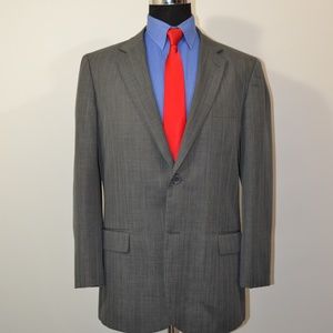 Mundo 42R Sport Coat Blazer Suit Jacket Gray Polye